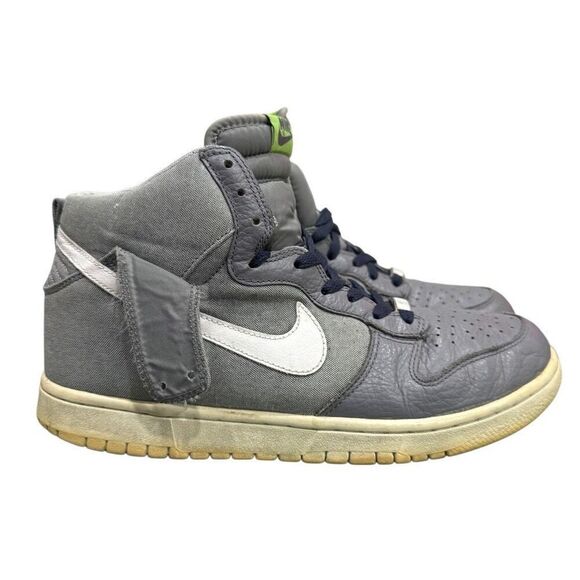 2012 Nike Dunk High Sneaker Wolf Grey/White-Cool Grey - Size 9 (317982-045) - Picture 1 of 9